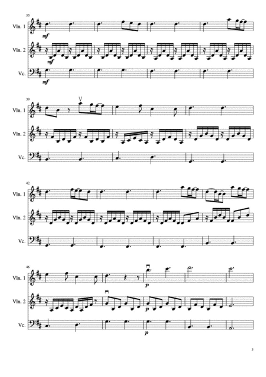 A Thousand Years A Thousand Years String Trio scores gallery preview page 4