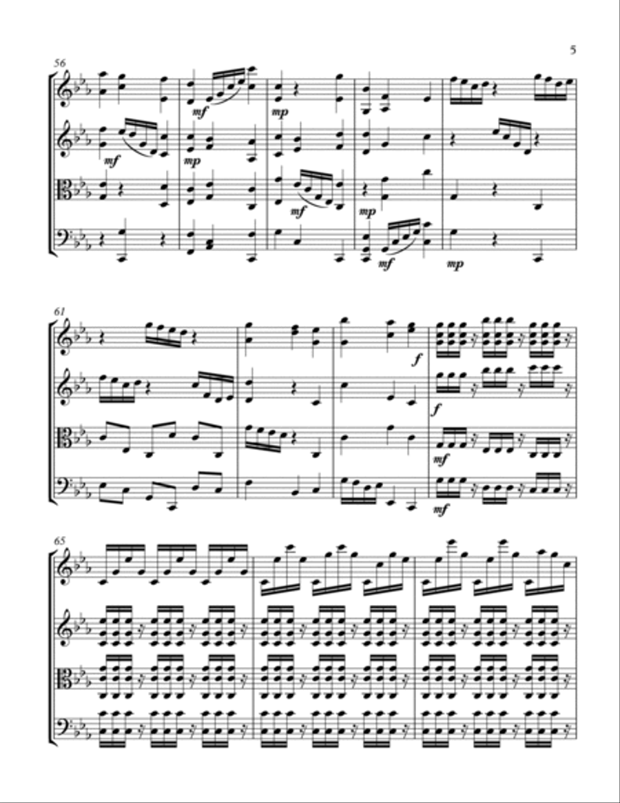 Playing Chess String Quartet scores gallery preview page 5
