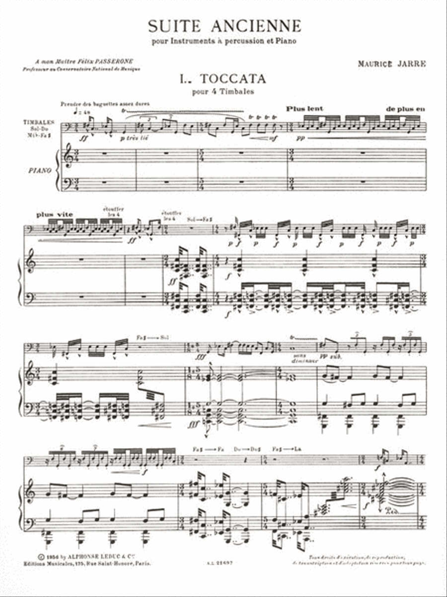 Suite Ancienne (drums And Piano) Piano Accompaniment scores gallery preview page 2