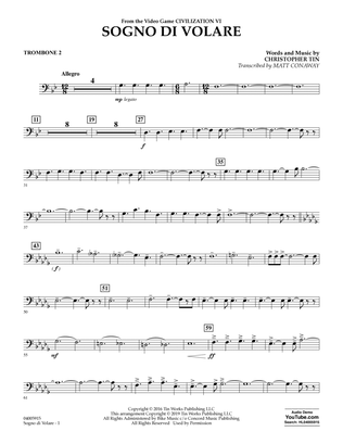 Sogno di Volare (from Civilization VI) (arr. Matt Conaway) - Trombone 2