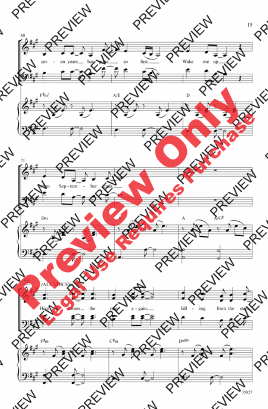 Green Day on Stage: Selections from American Idiot 4-Part scores gallery preview page 15