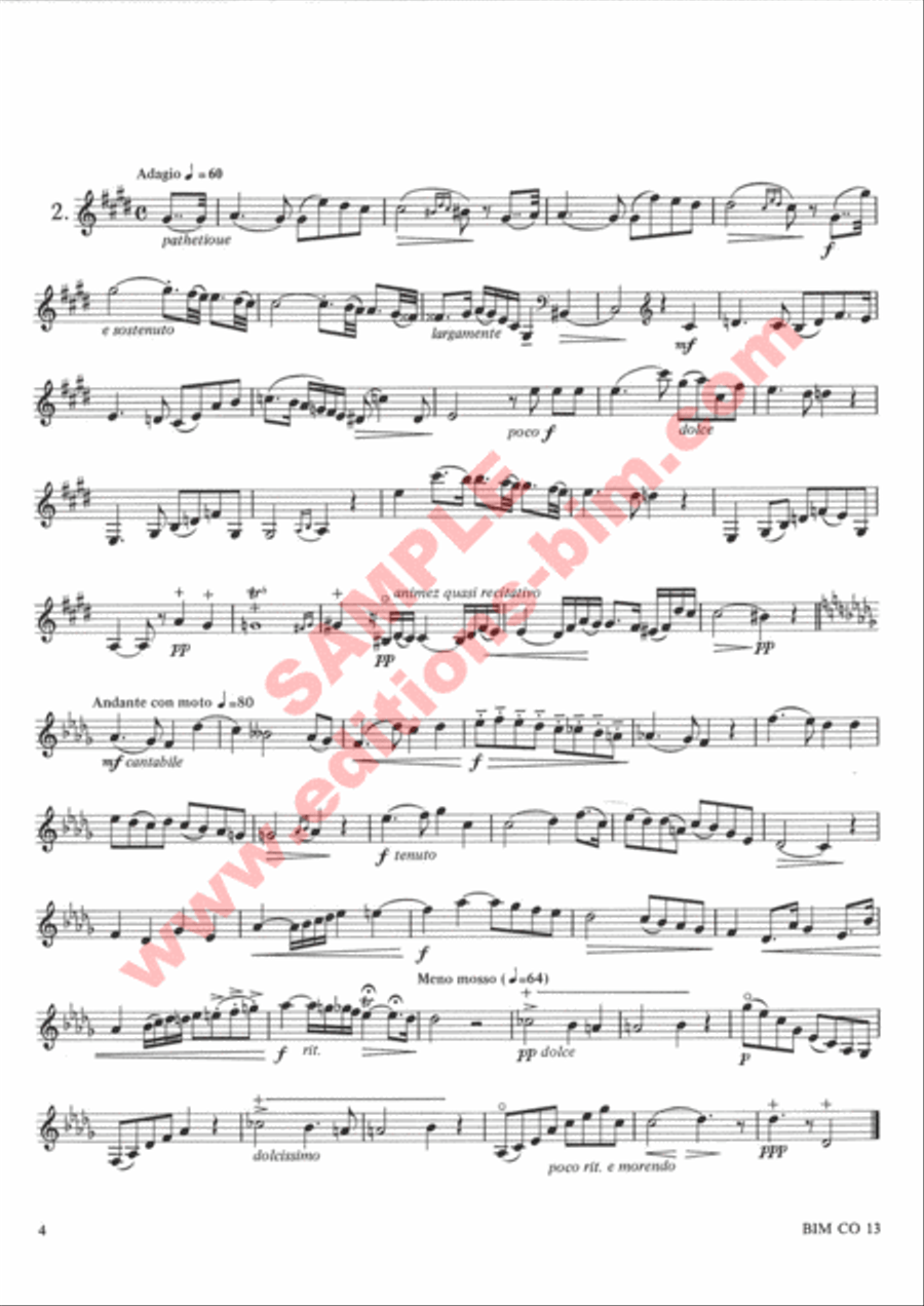21 Characteristic Etudes for High Horn Playing School and Community scores gallery preview page 3