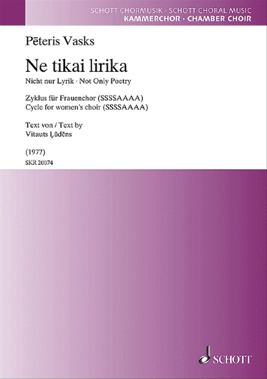 Ne tikai lirika Women's Choir scores gallery preview page 1