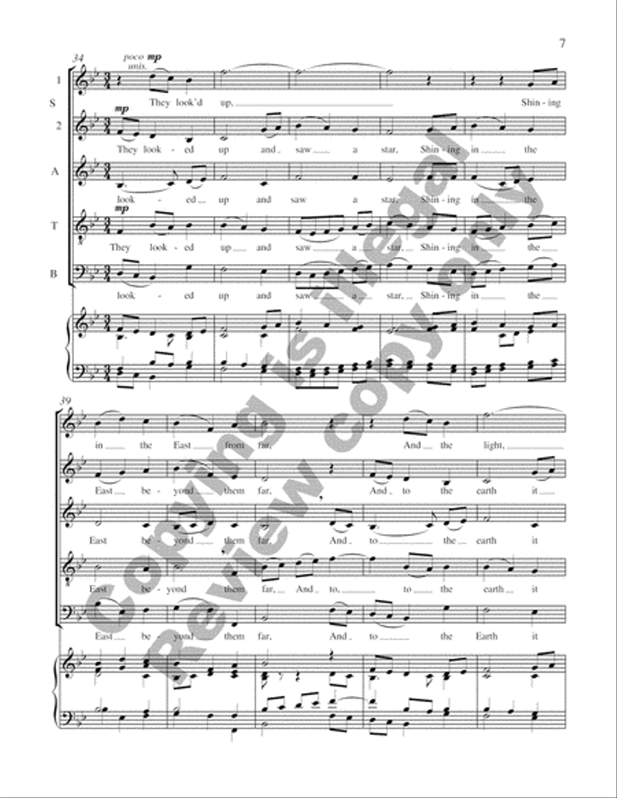 Carols of the Nativity: 5. The First Noel SSATB scores gallery preview page 5