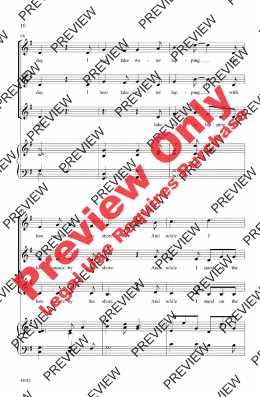The Lake Isle of Innisfree Women's Choir scores gallery preview page 10