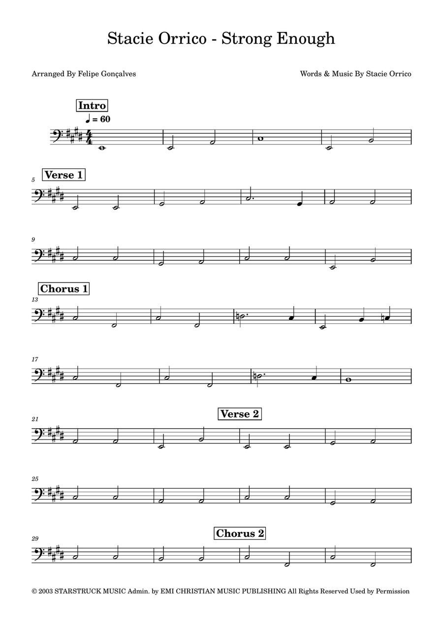 Strong Enough Strong Enough Acoustic Guitar scores gallery preview page 1