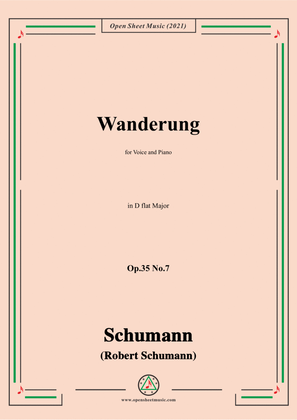 Book cover for Schumann-Wanderung,Op.35 No.7 in D flat Major