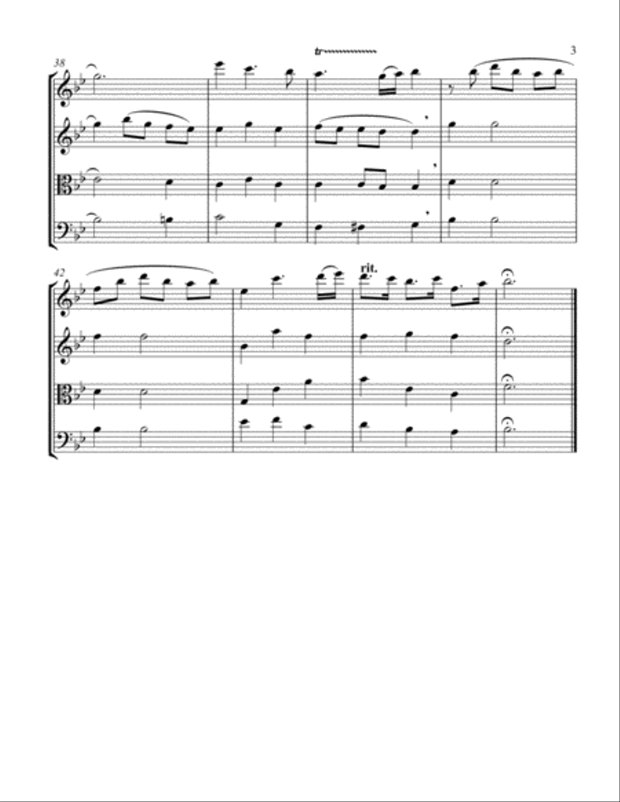 Bist Du Bei Mir (String Quartet 2 Violins, 1 Viola, 1 Cello) String Quartet scores gallery preview page 3