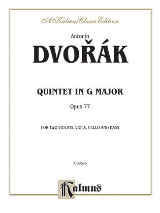 Book cover for Quintet in G Major, Op. 77