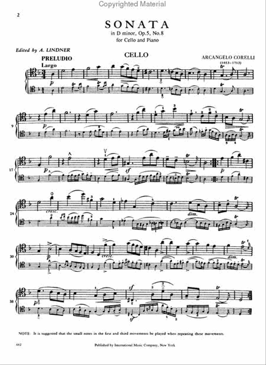 Sonata in D minor, Op. 5 No. 8 Piano Accompaniment scores gallery preview page 2