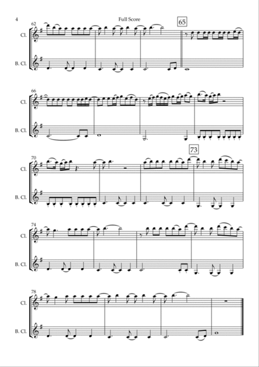 Empire State Of Mind Clarinet Duet scores gallery preview page 4