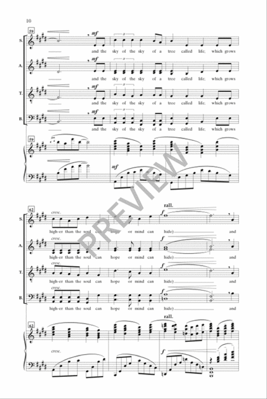 i carry your heart with me (SATB) 4-Part scores gallery preview page 9