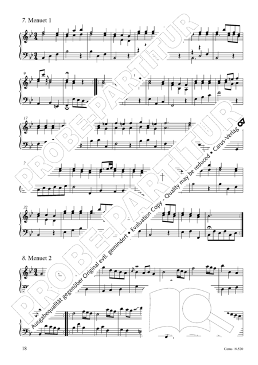 Partita in B flat Major Harpsichord scores gallery preview page 19