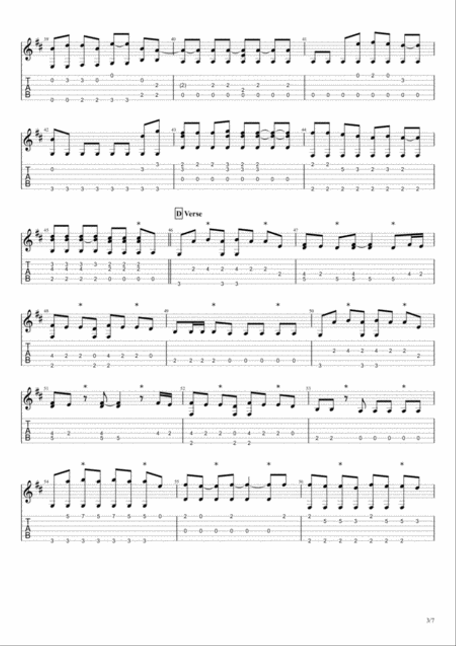 One Headlight Electric Guitar scores gallery preview page 3