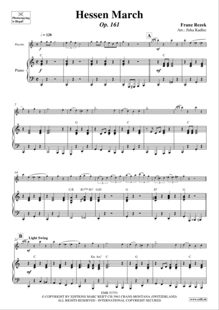 Hessen March Piccolo scores gallery preview page 4