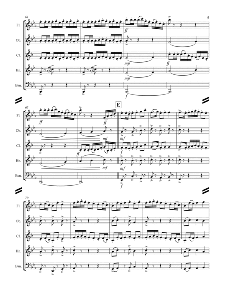 Rimsky-Korsakov – “Procession of Nobles” from Mlada (for Woodwind Quintet) image number null