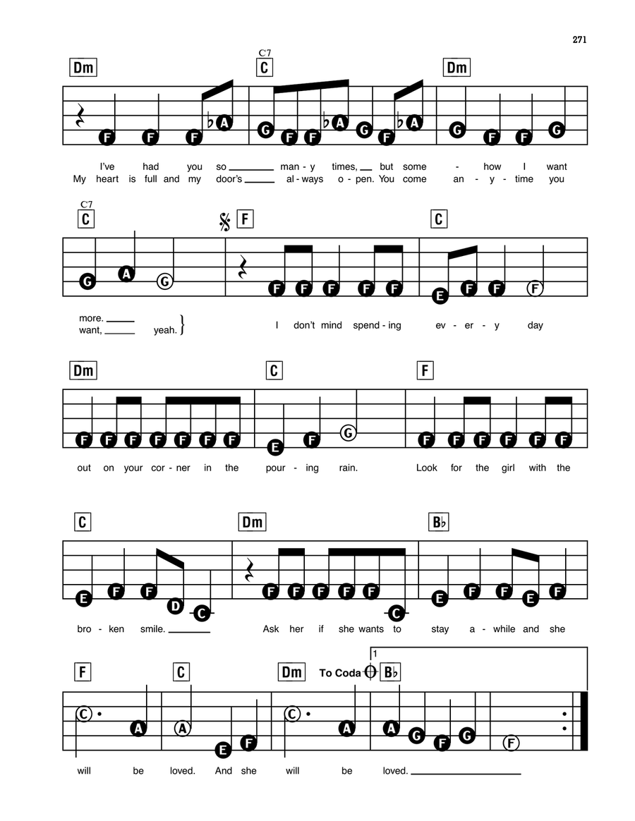 She Will Be Loved Electronic Keyboard scores gallery preview page 2