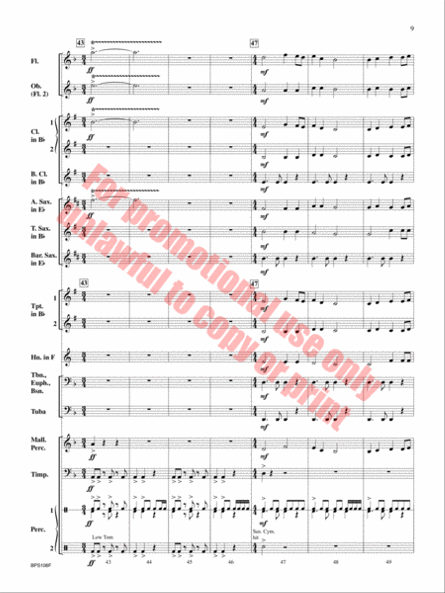 Night Fury Night Fury Concert Band scores gallery preview page 10