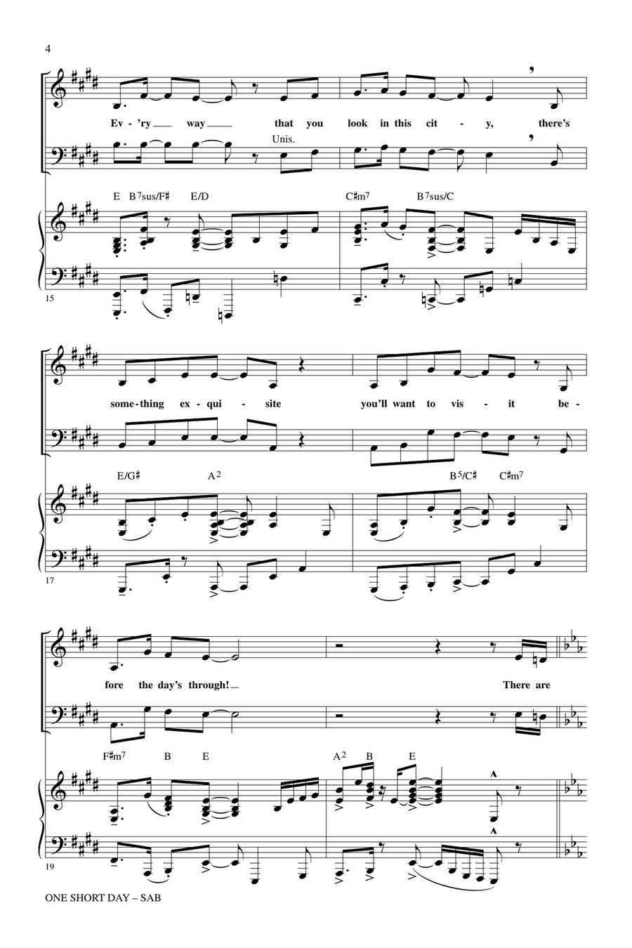 One Short Day (from Wicked) 3-Part scores gallery preview page 3