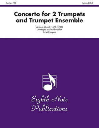 Book cover for Concerto for 2 Trumpets and Trumpet Ensemble