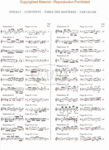 Well Tempered Clavier – Volume 1 BWV 846-869