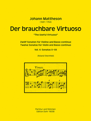 Der brauchbare Virtuoso für Violine und Basso continuo -Vol. 4: Sonaten X-XII-