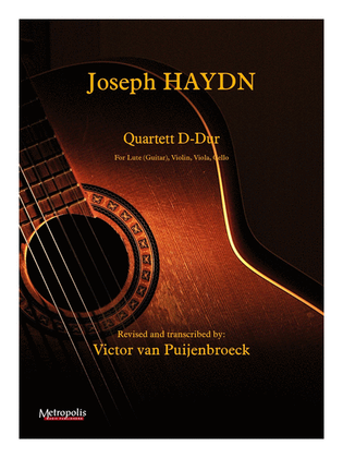 Book cover for Quartett D-Dur for Guitar, Violin, Viola and Cello