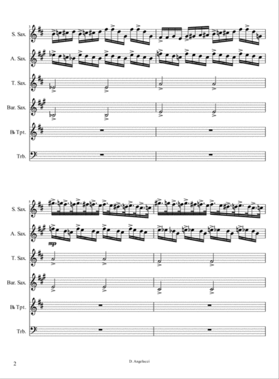 ALEA IMPROVISATION FOR SAXOPHONES, TRUMPET AND TROMBONE Small Ensemble scores gallery preview page 3