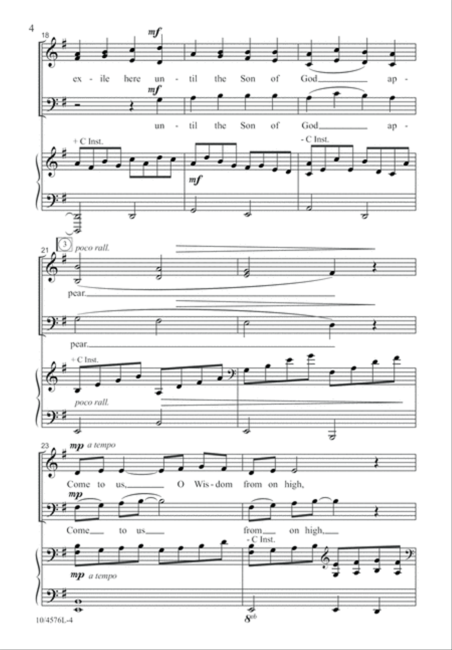 Come to Us, Emmanuel Come to Us, Emmanuel 4-Part scores gallery preview page 5
