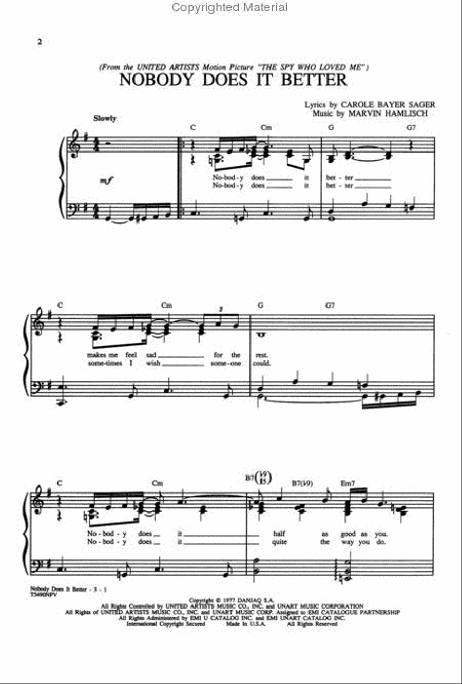Nobody Does It Better (from The Spy Who Loved Me) Small Ensemble scores gallery preview page 2