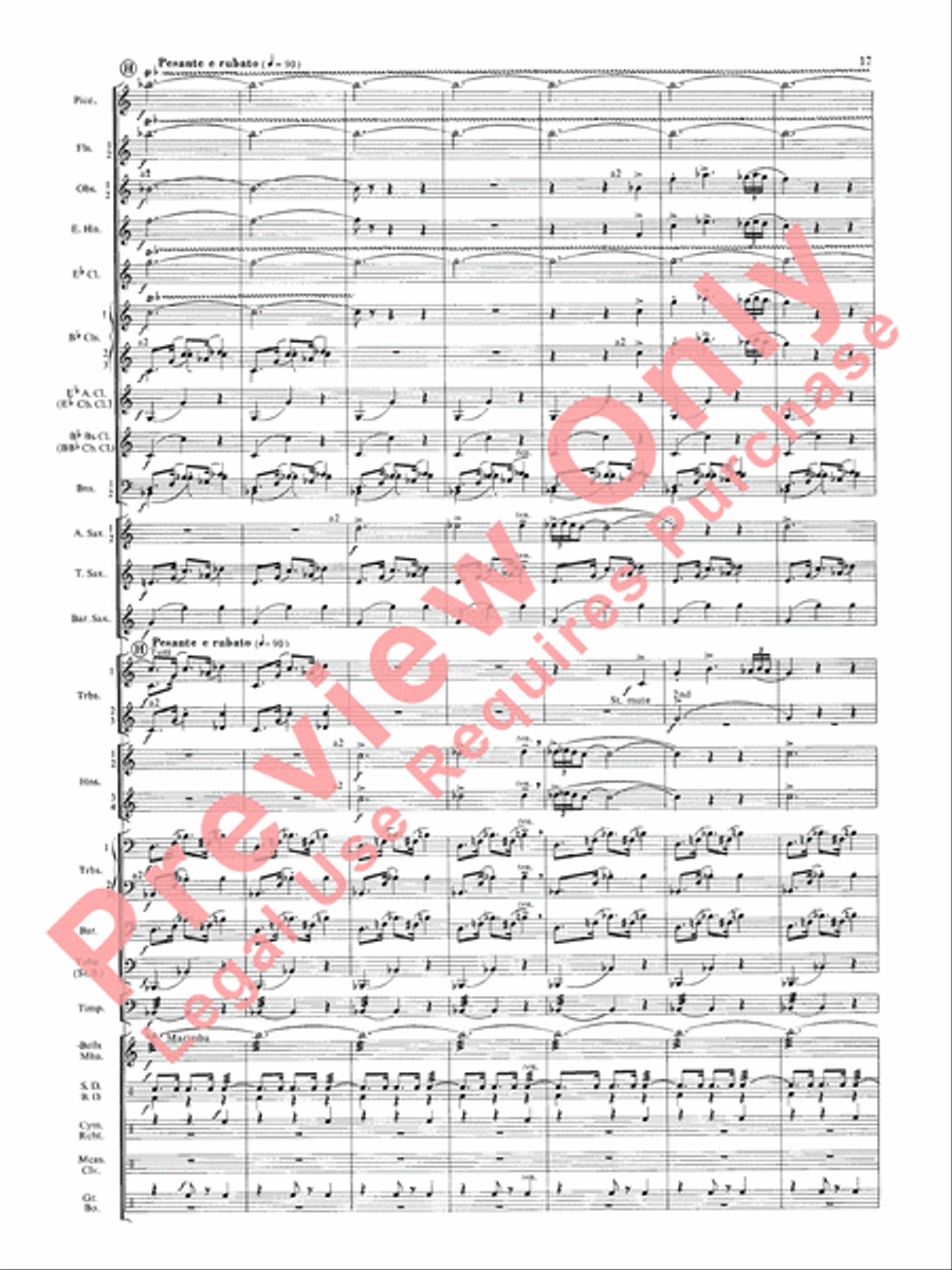 Symphonic Dance No. 3 (Fiesta) Concert Band scores gallery preview page 20