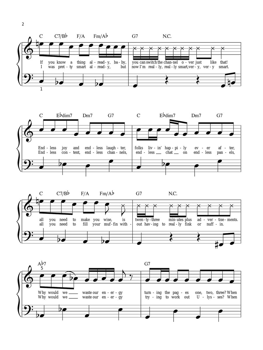 Telly Telly Easy Piano scores gallery preview page 2