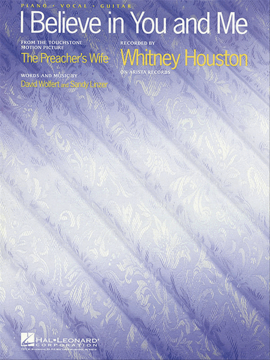 I Believe in You and Me (from The Preachers Wife) Piano, Vocal, Guitar scores gallery preview page 1