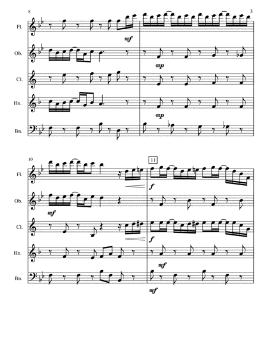 The Entertainer/Maple Leaf Rag Woodwind Quintet scores gallery preview page 3