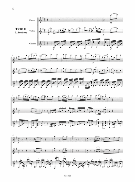 4 Trios Op. 9 for Flute, Violin and Guitar - Vol. 2: Trio No. 2
