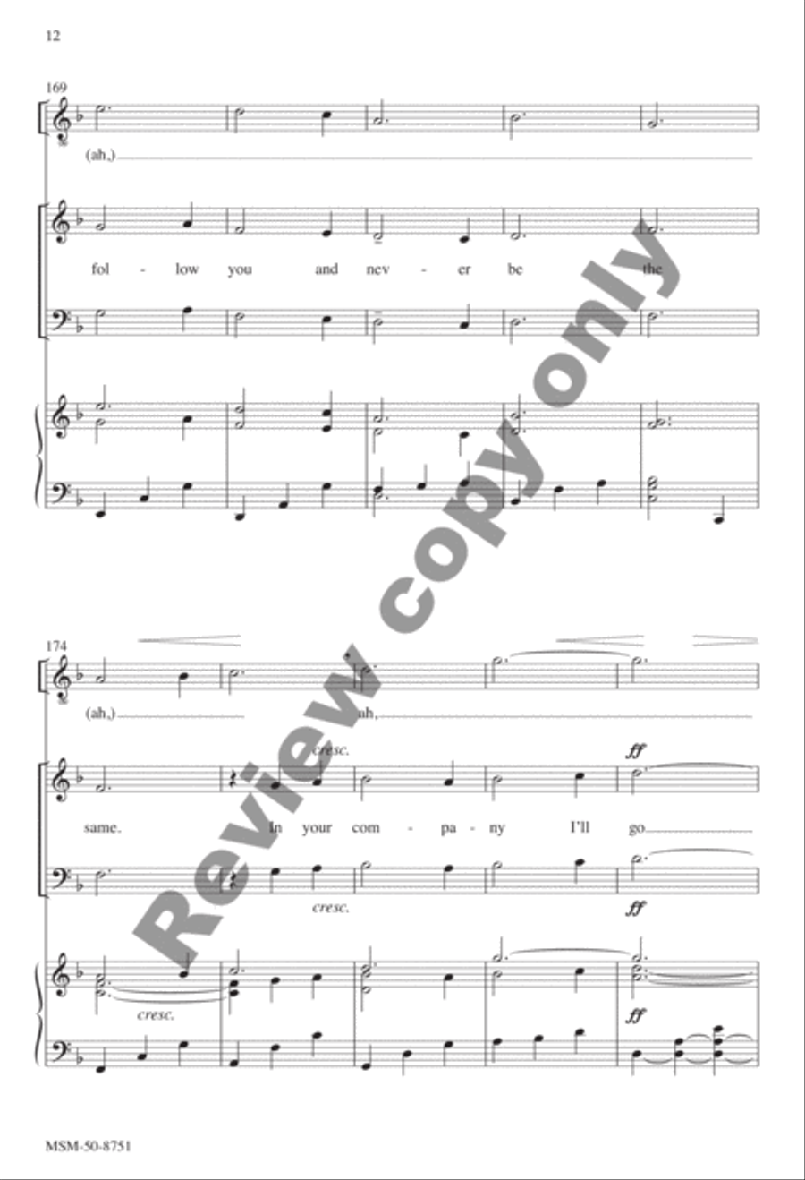 Will You Come and Follow Me 4-Part scores gallery preview page 25