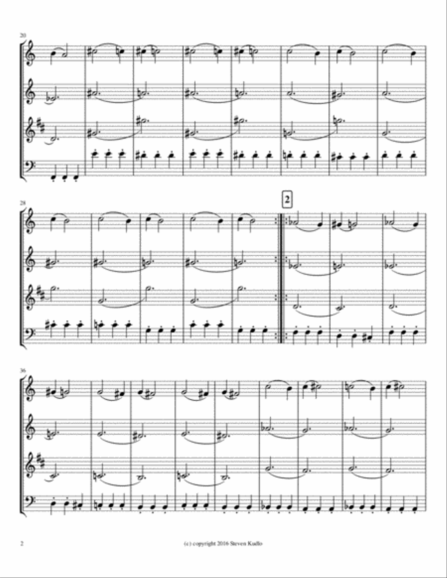 Minimal Piece No. 43 for Woodwind Quartet Woodwind Quartet scores gallery preview page 2