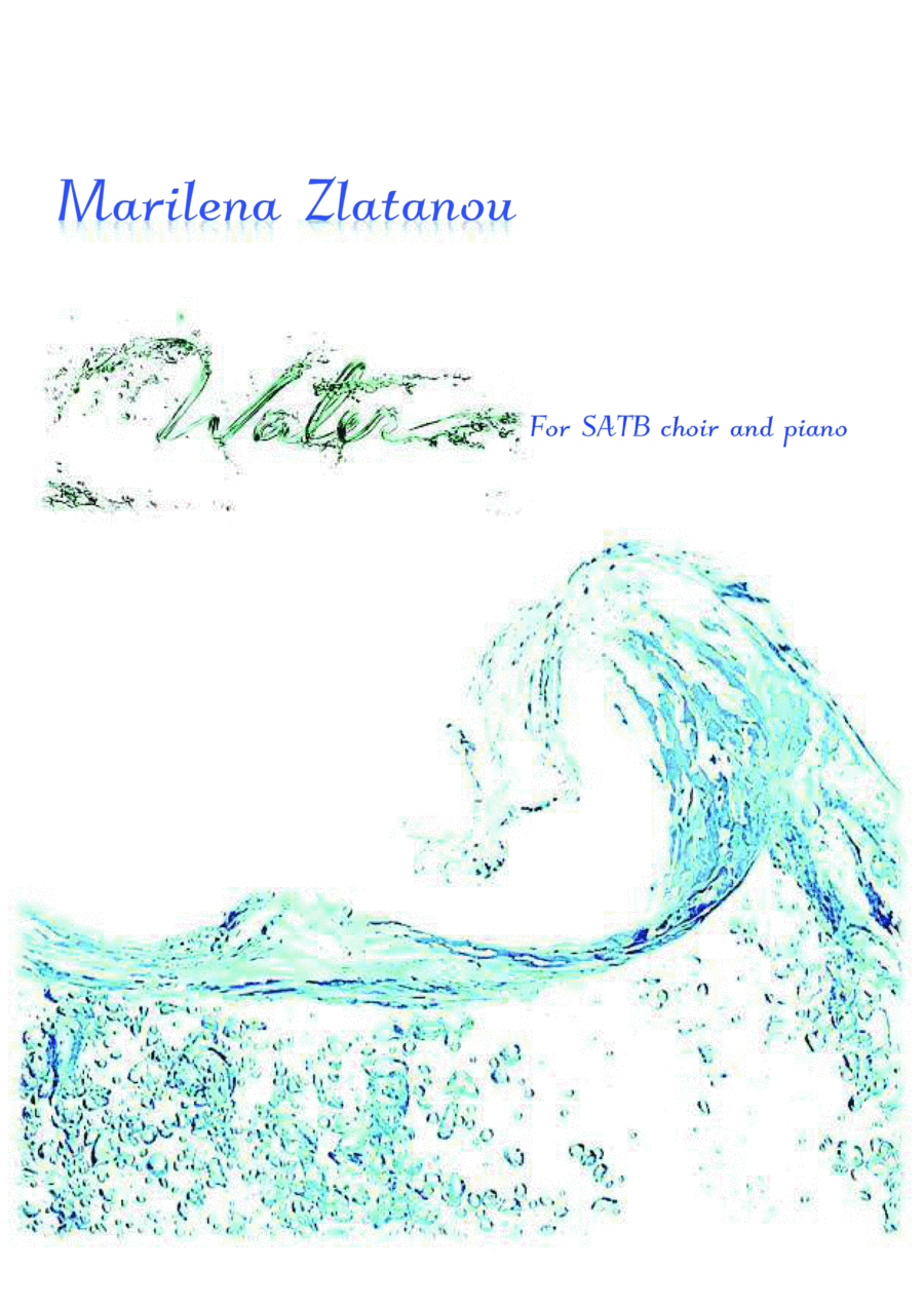 WATER for SATB choir and piano 4-Part scores gallery preview page 1