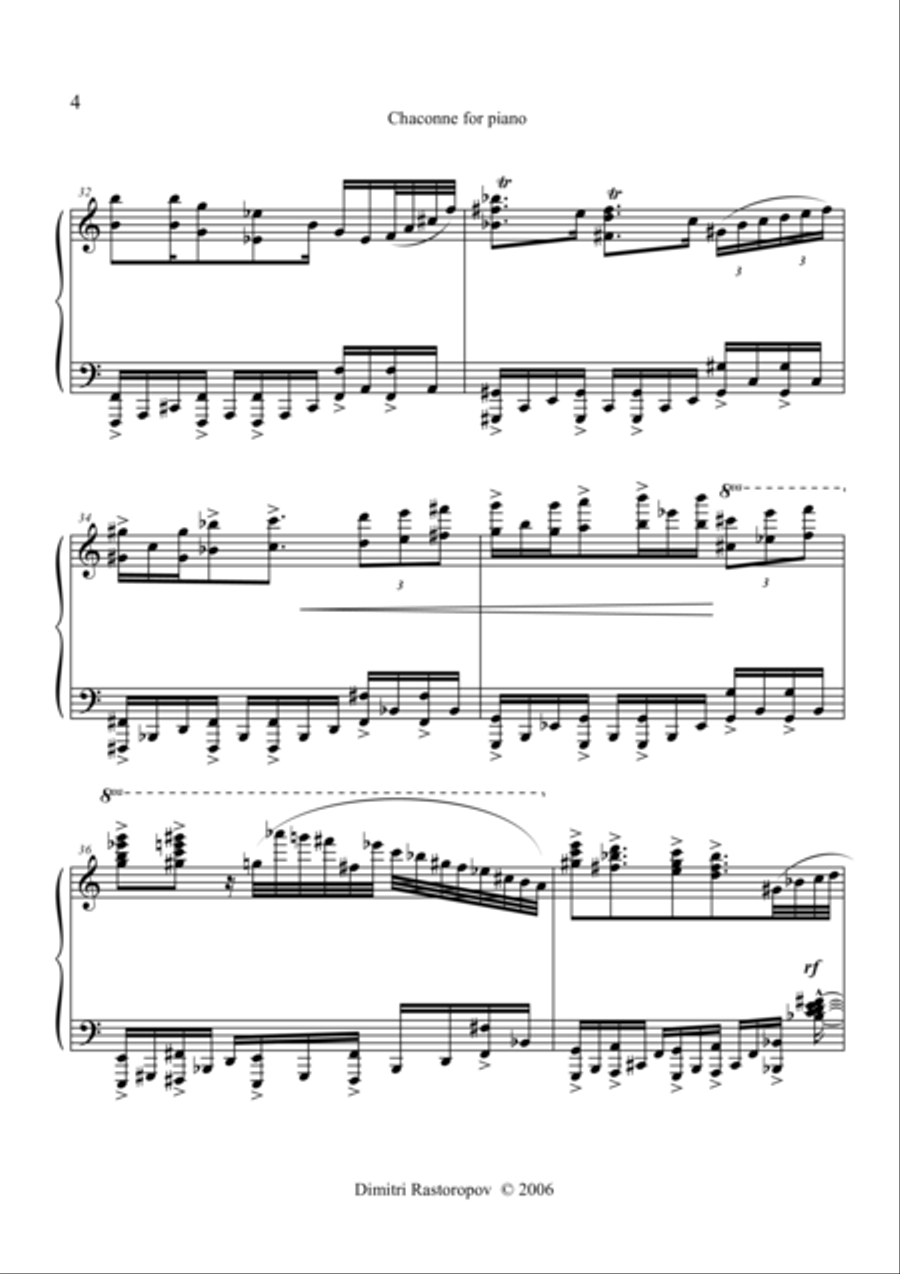 Chaconne Chaconne Piano Solo scores gallery preview page 4