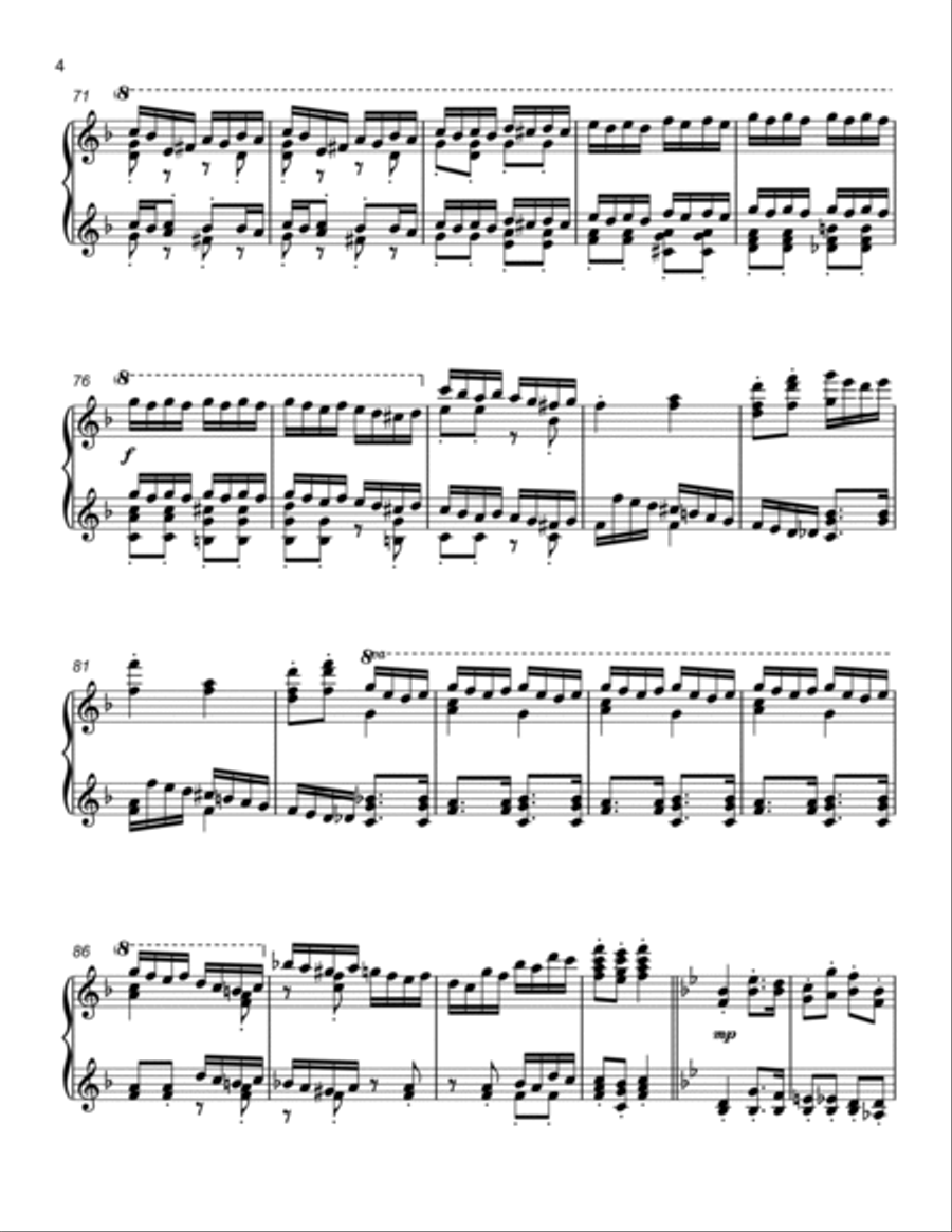 The Nutcracker, Op. 71, TH 14: Overture Piano Solo scores gallery preview page 4