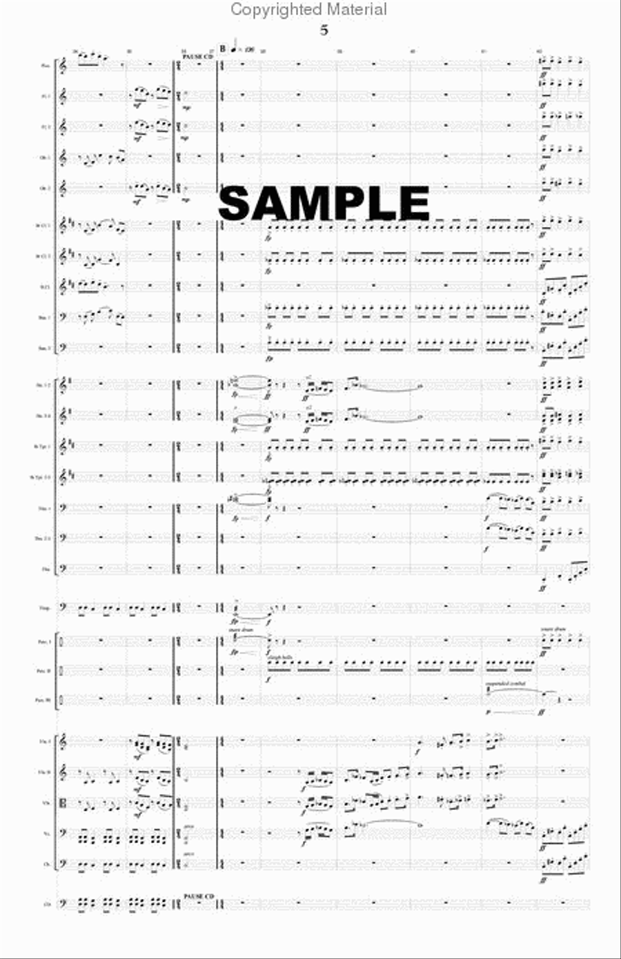 Five Songs from the Summit Full Orchestra scores gallery preview page 6