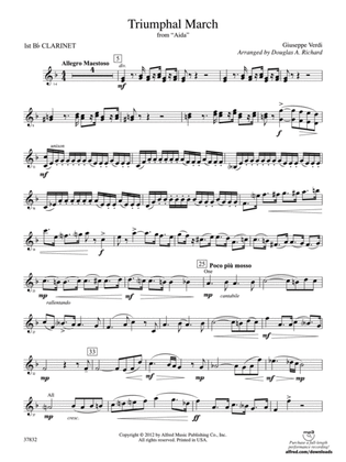 Triumphal March (from Aida): 1st B-flat Clarinet