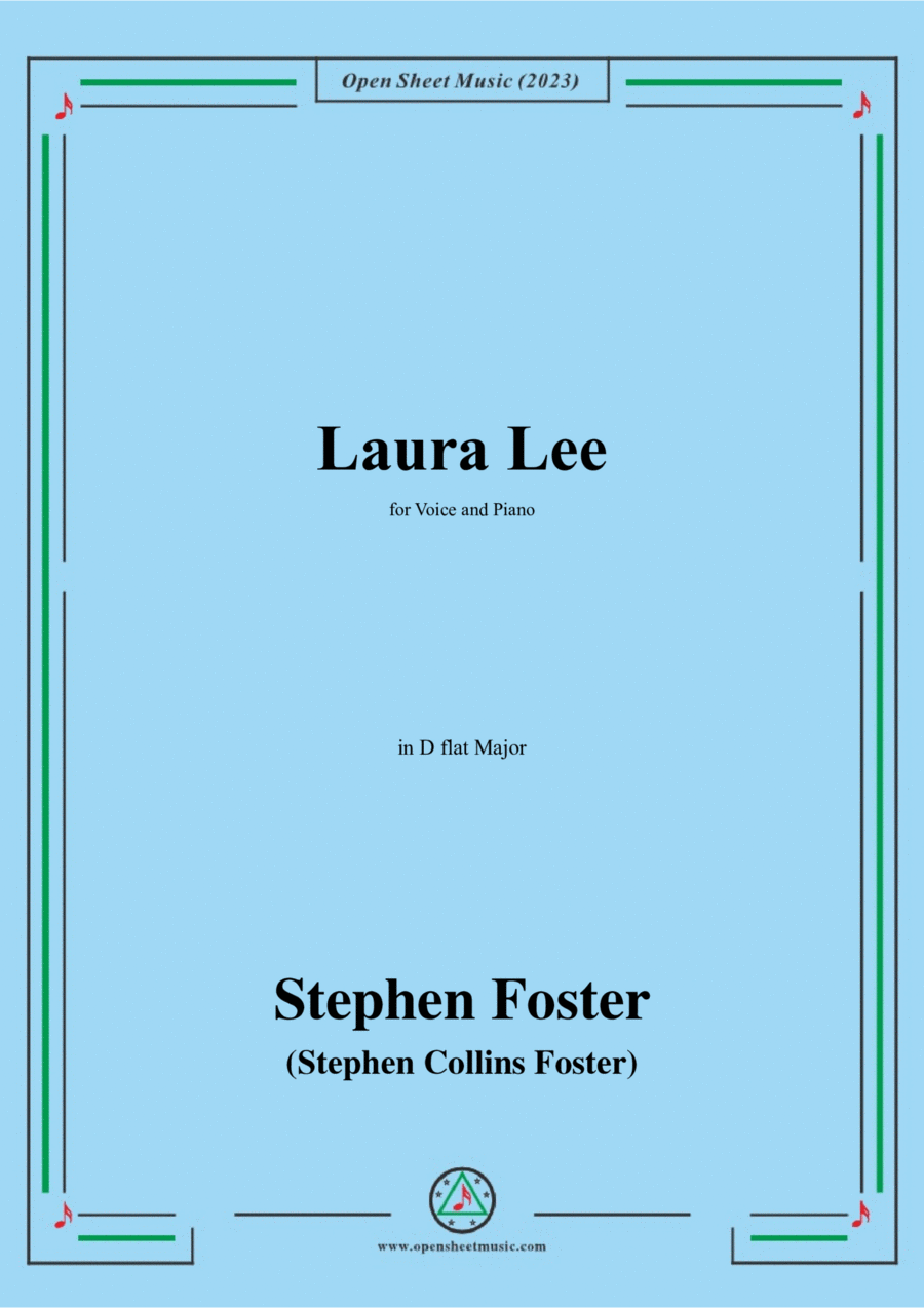 S. Foster-Laura Lee,in D flat Major Voice scores gallery preview page 1