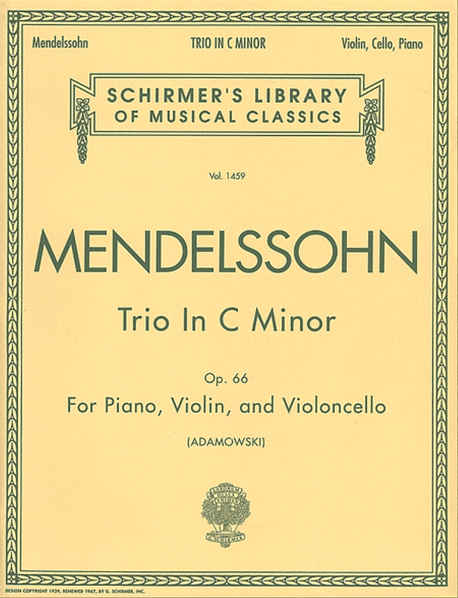 Trio in C Minor, Op. 66 Piano Trio scores gallery preview page 1