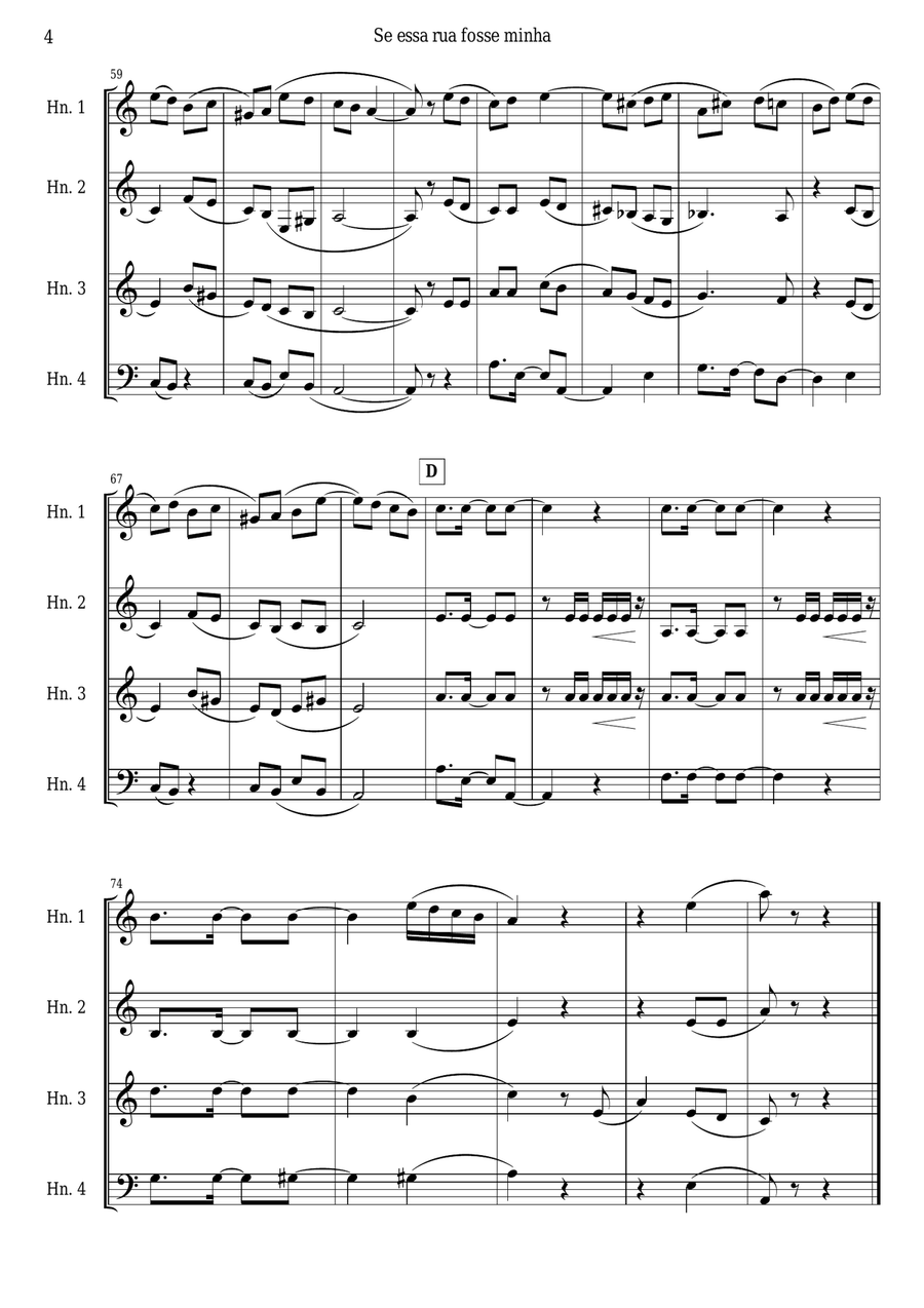 Se essa rua fosse minha Brass Ensemble scores gallery preview page 5