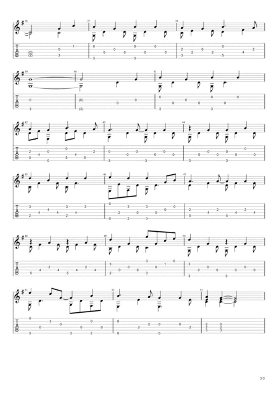 Were You There (When They Crucified My Lord) Guitar Tablature scores gallery preview page 3