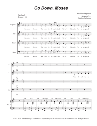 Go Down, Moses (SATB)