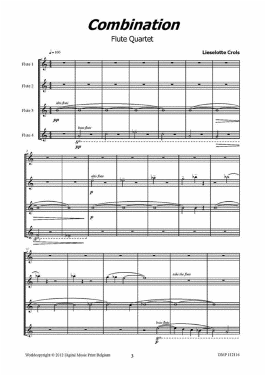 Combination Combination Flute Quartet scores gallery preview page 2