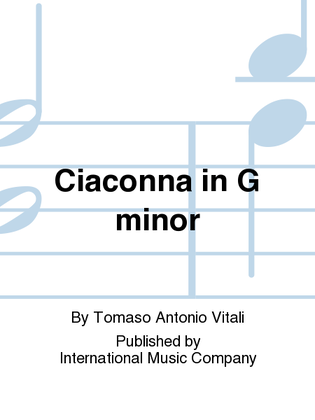 Book cover for Ciaconna In G Minor