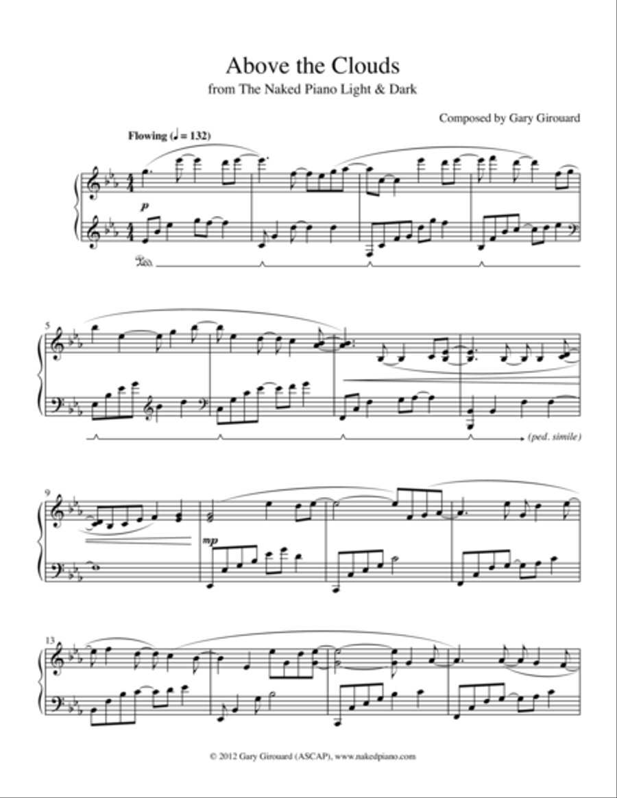 Above the Clouds Piano Solo scores gallery preview page 1